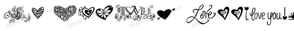 KG Heart Doodles字体转换
